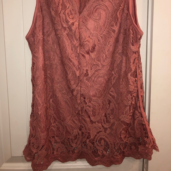 Adrianna Pappell Pink Lace Tank - Picture 3 of 3